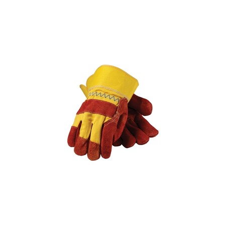 Pip ECON SERIES, REINFORCED PALM, HIGH-VIS YELLOW, RUBBERIZED SC, PK 120 85-7513P